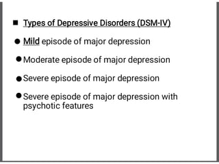 Depresive disorder in elderly. | PPTX