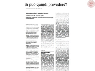 Si può quindi prevedere?
 