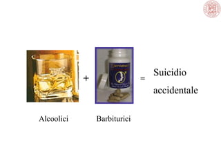 Alcoolici Barbiturici
+ =
Suicidio
accidentale
 