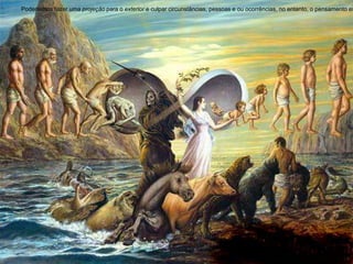 Poderíamos fazer uma projeção para o exterior e culpar circunstâncias, pessoas e ou ocorrências, no entanto, o pensamento es
 