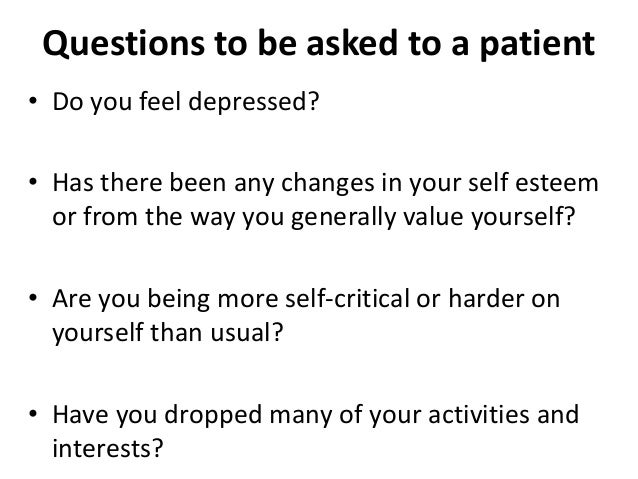 critical thinking questions about depression