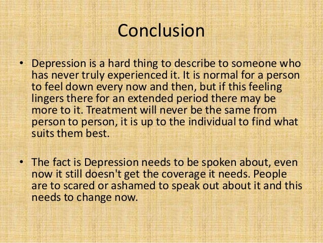 research conclusion about depression