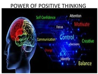 POWER OF POSITIVE THINKING
 