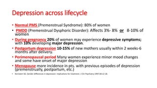 Depression across women life cycle