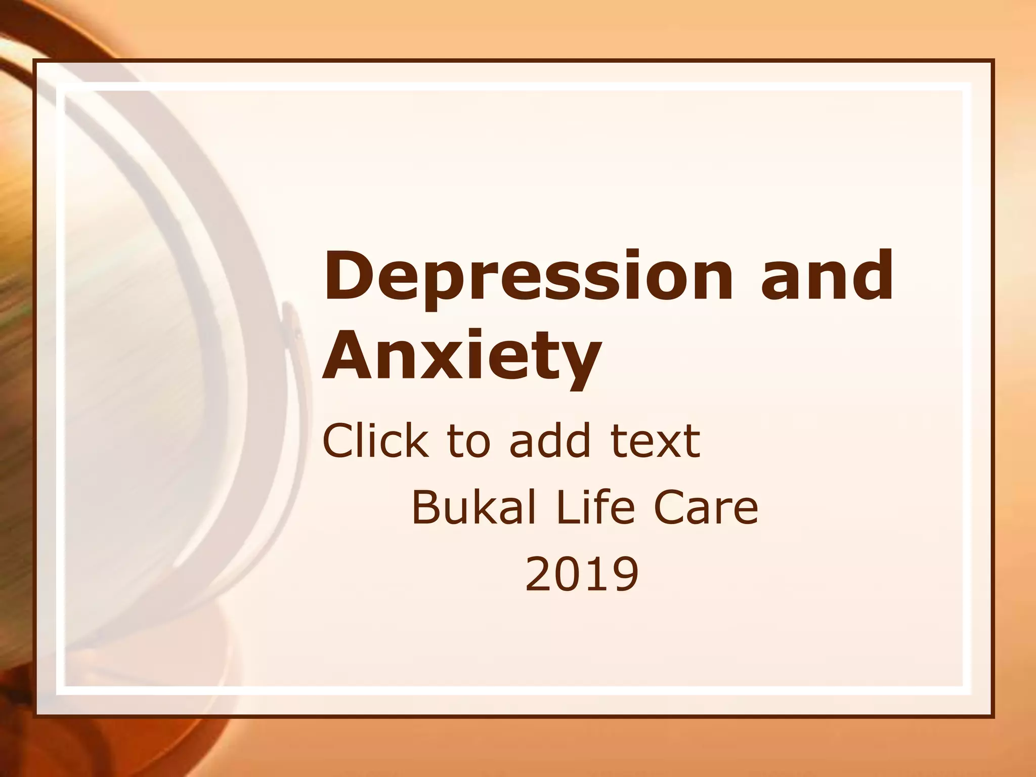 Depression and anxiety | PPT