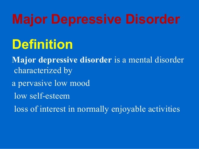 Major Depression Definition
