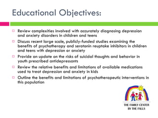Current Management of Depression and Anxiety in Children and ...