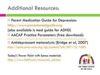 Current Management of Depression and Anxiety in Children and ...