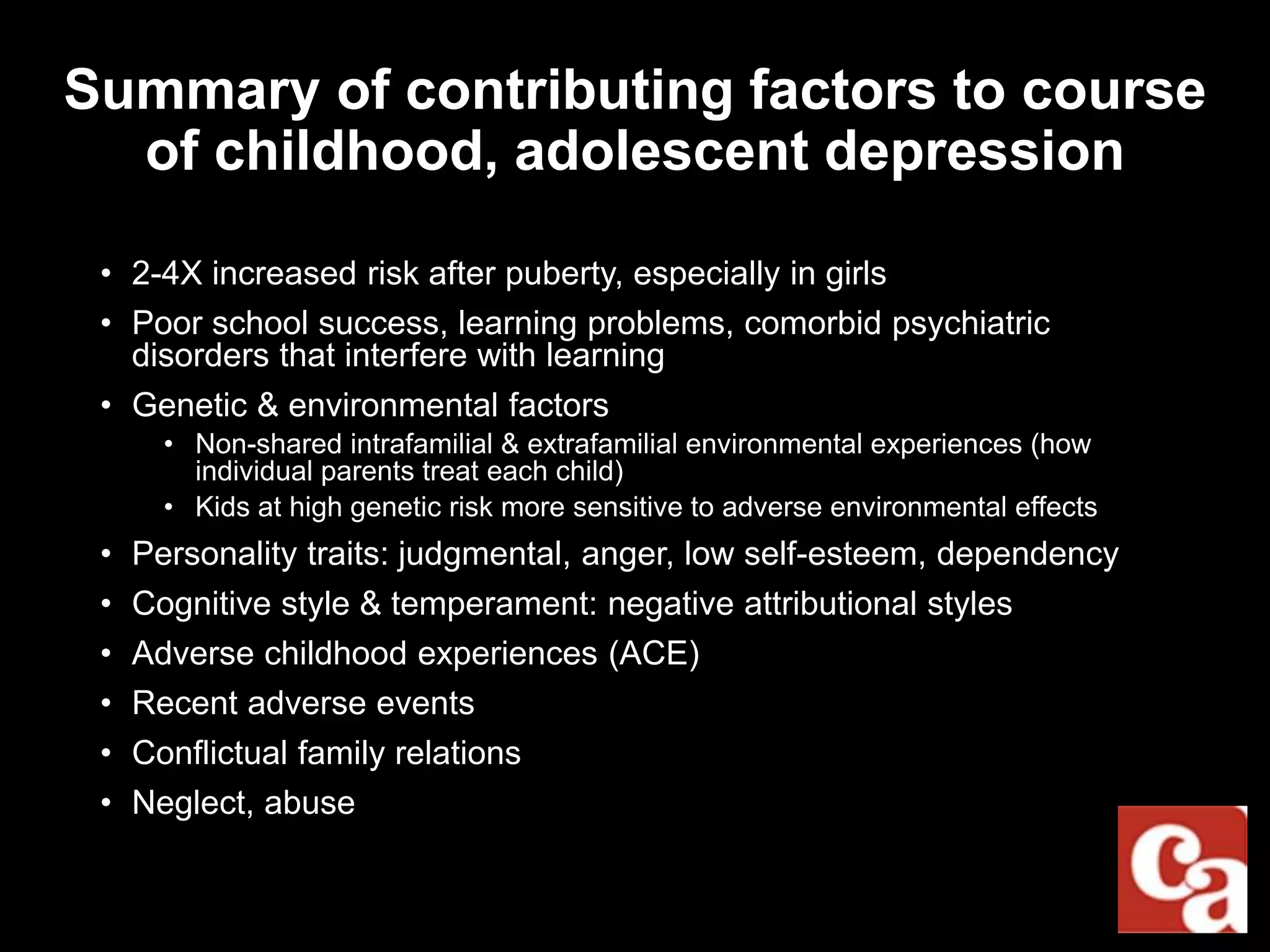 Introduction to Depressive Disorders in Children and Adolescents | PPTX