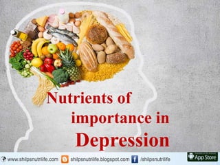 Nutrients of
importance in
Depression
 