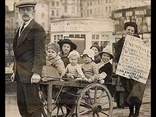 A family in Brighton, England, during the Depression. 