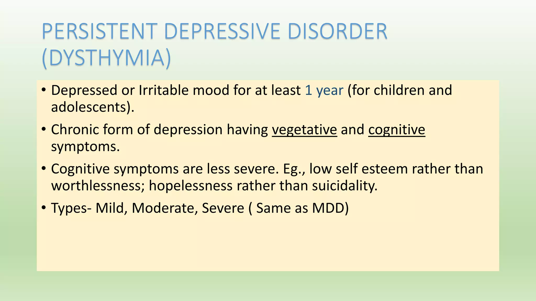 Depression in children and adolescents | PPTX