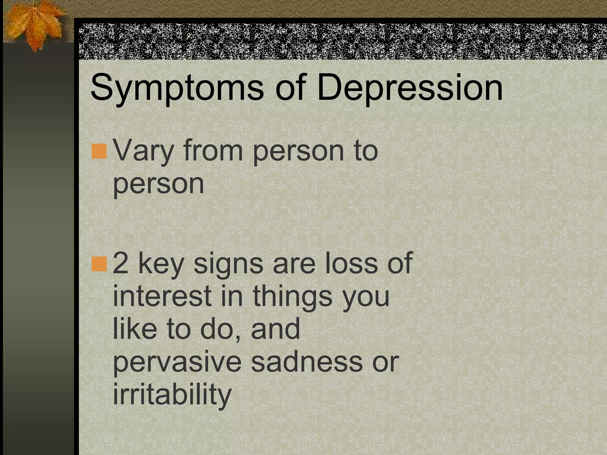 Depression powerpoint | PPT