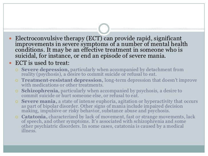 Depression suicide ect