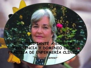 DE PRINCIPIANTE A EXPERTA:
EXCELENCIA Y DOMINIO DE LA
PRÁCTICA DE ENFERMERÍA CLÍNICA
“Patricia Benner”

 