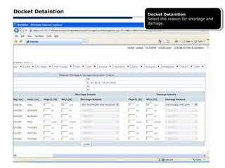 Docket Detaintion
                    Docket Detaintion
                     Docket Detaintion
                    Select the reason for shortage and
                     Select the reason for shortage and
                    damage.
                     damage.
 