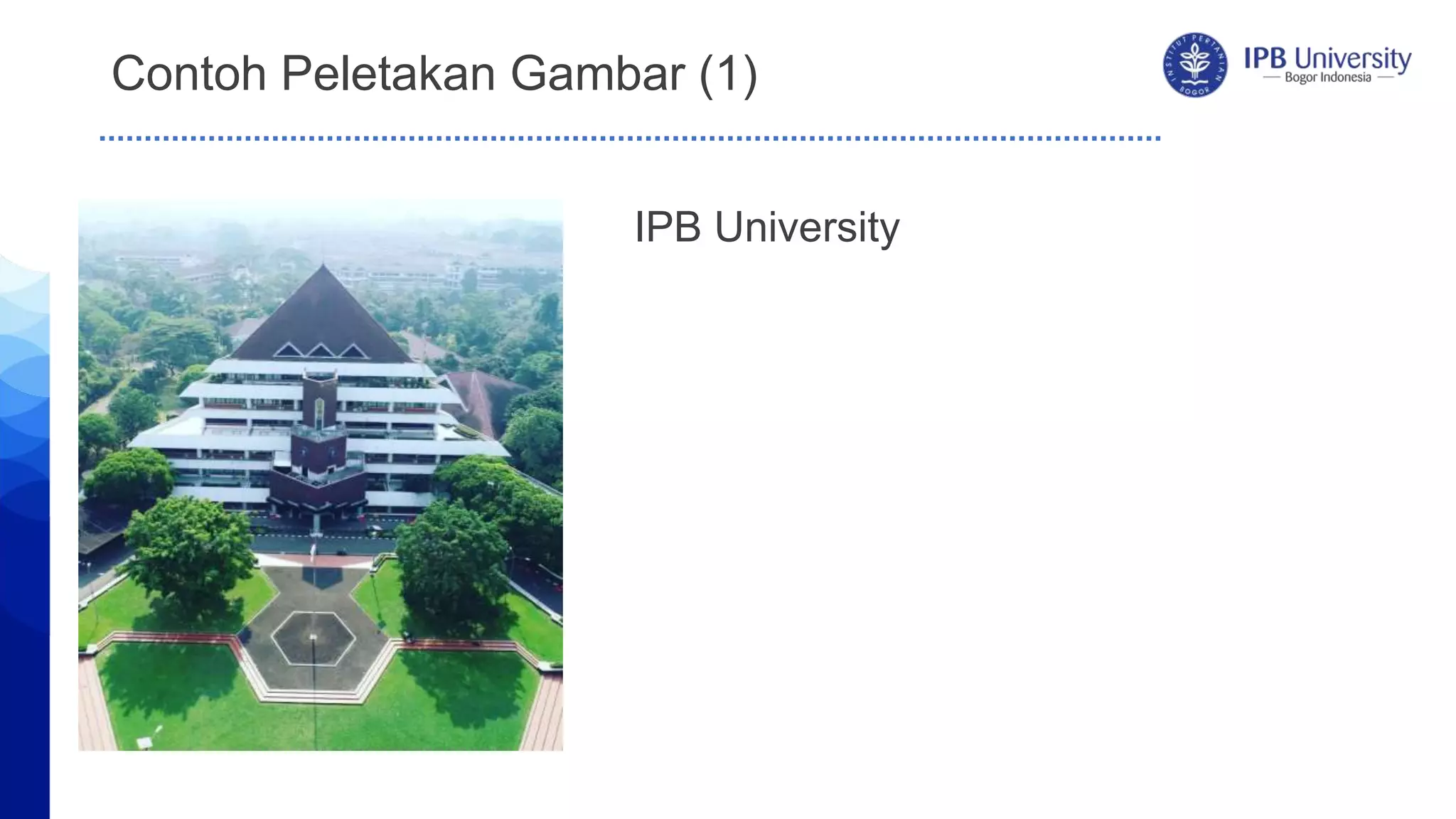 Contoh Peletakan Gambar (1)
IPB University
 