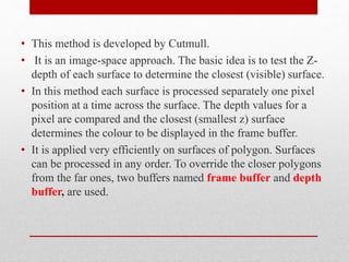 Depth Buffer Method | PPTX
