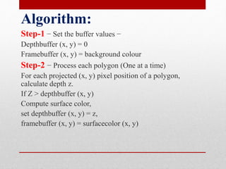 Depth Buffer Method | PPTX | 3-D Graphics | Computer Software and ...