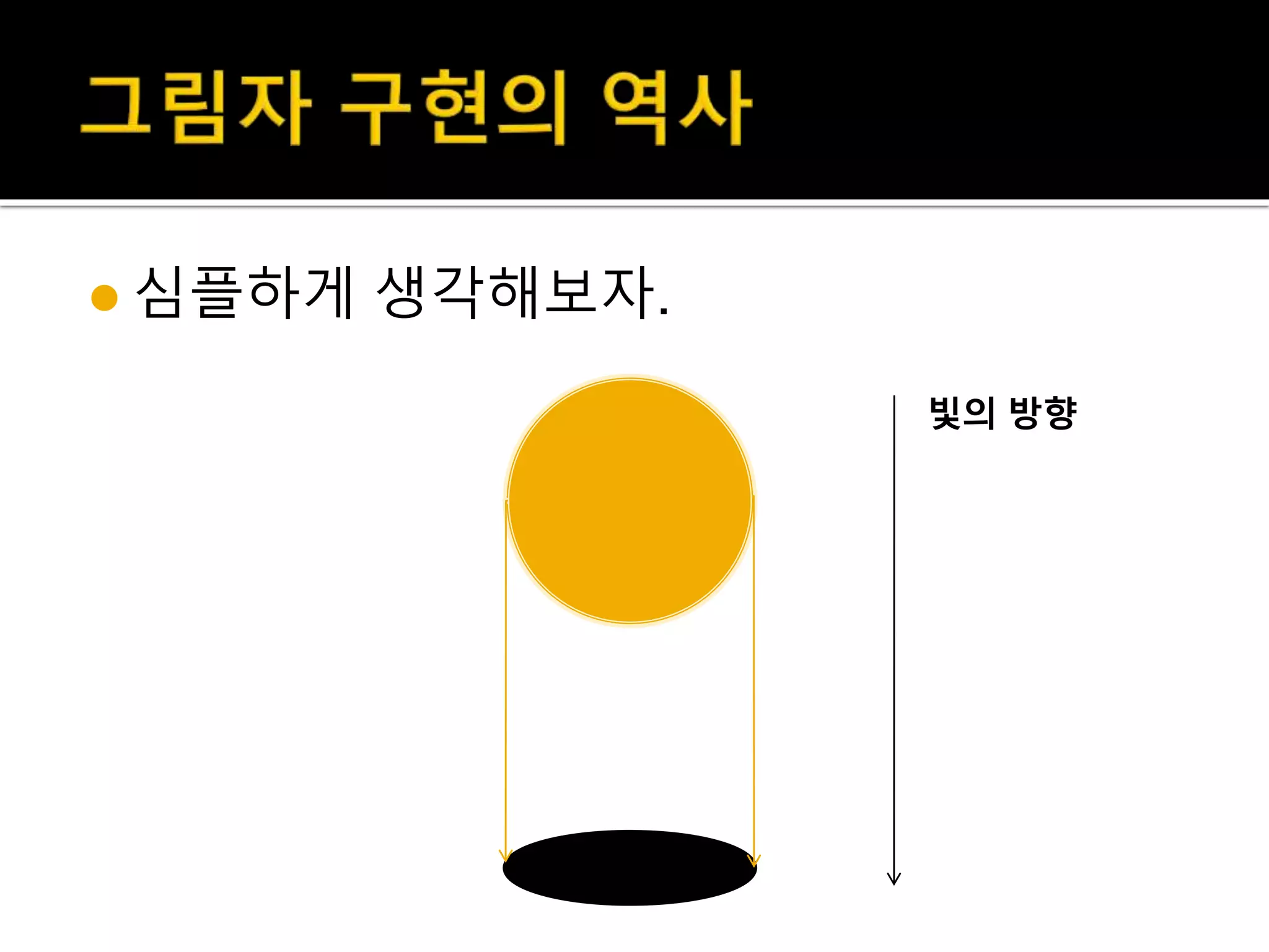  심플하게 생각해보자.
빛의 방향
 