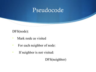 Depth first Search DFS DSA presentiation | PPT
