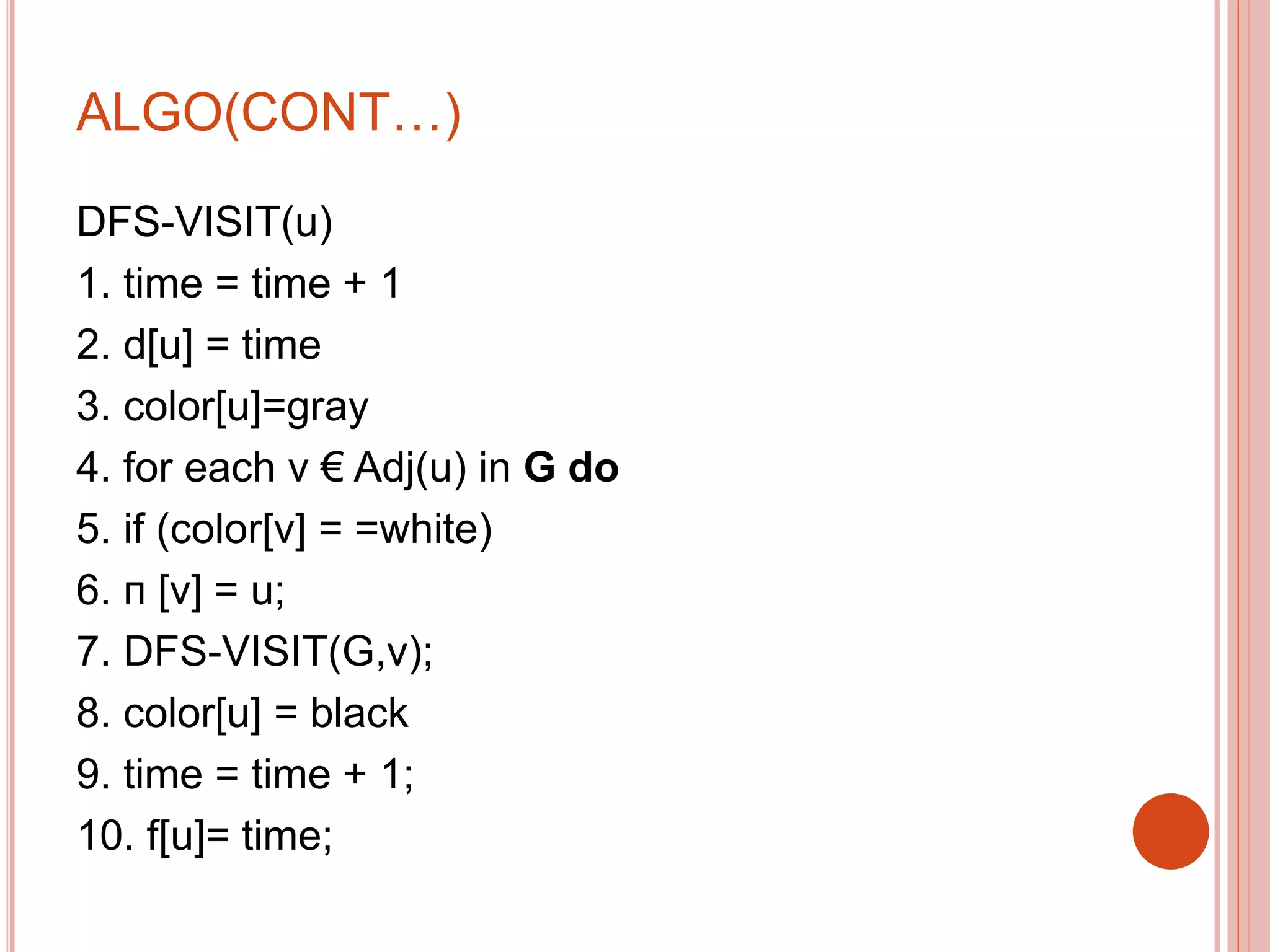 Depth first search [dfs] | PPTX