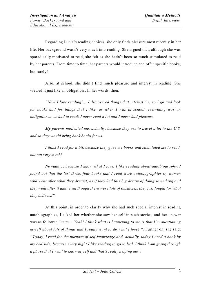 how to write an essay from an interview