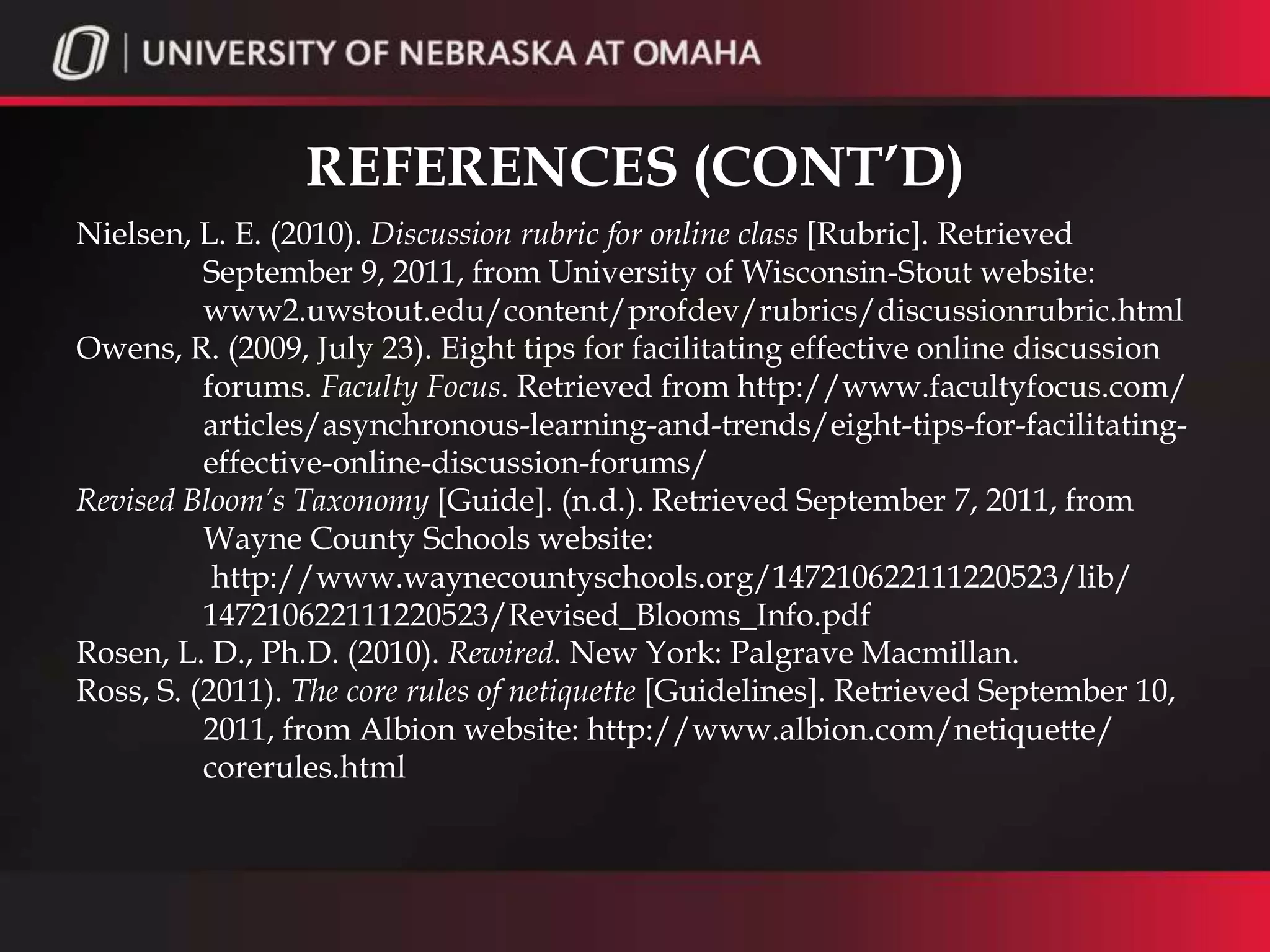 Effective Discussion and web 2.0 tools