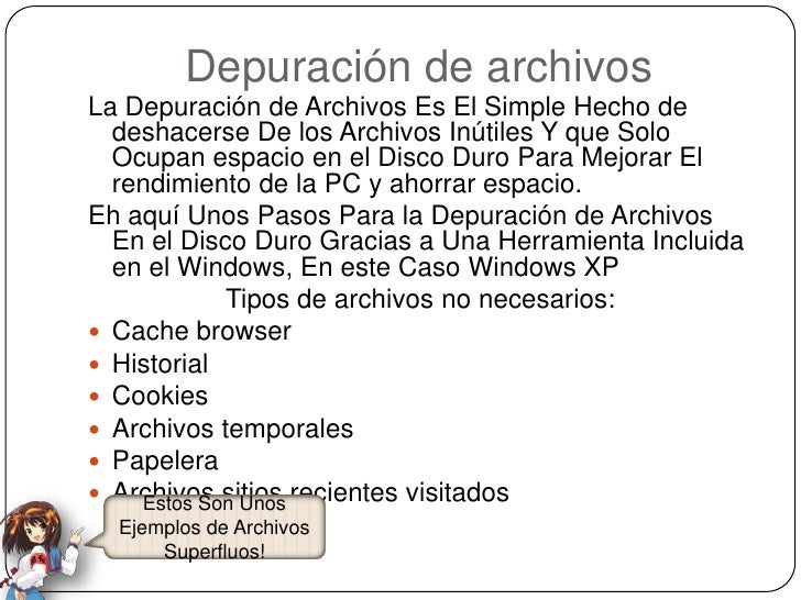 Depuración de archivos y revisión de errores lógicos