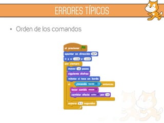 •  Orden de los comandos
ERRORES TÍPICOS
 