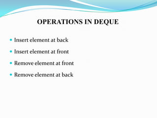 Deque and its applications | PPTX