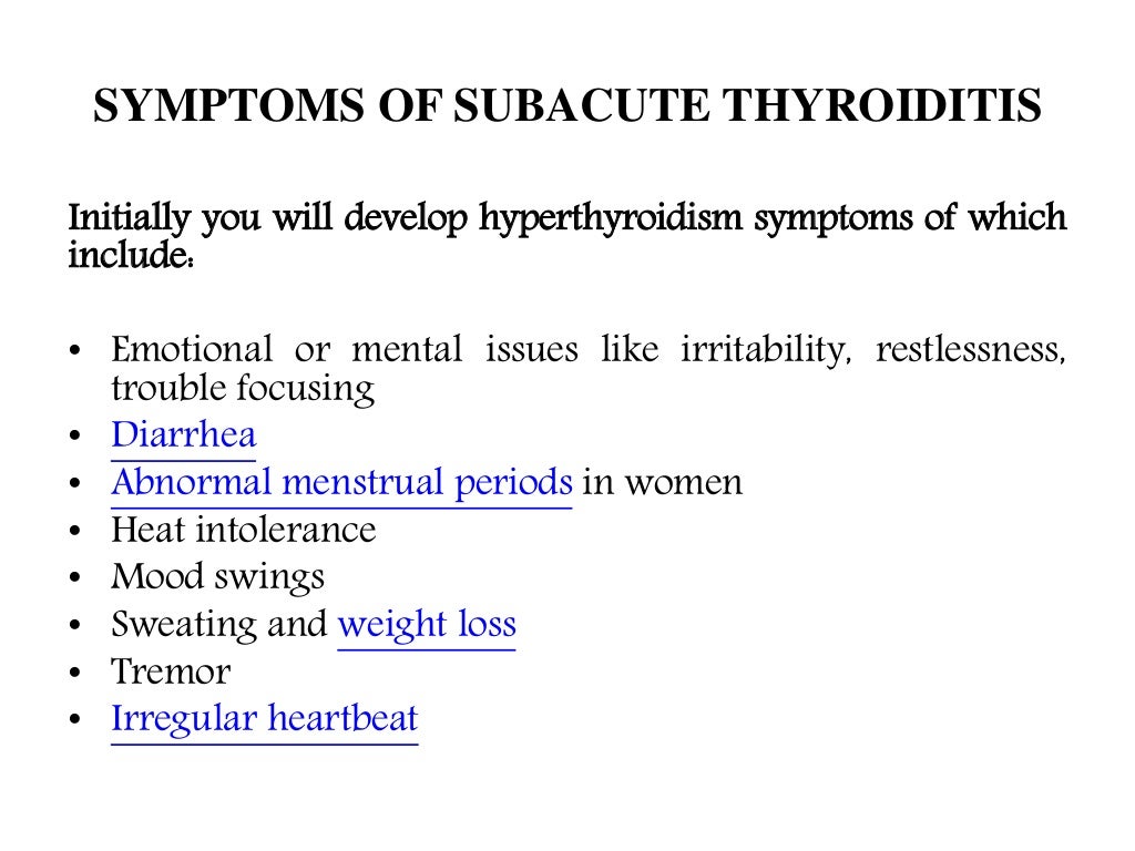 De Quervain's (subacute) thyroiditis Symptoms, causes, diagnosis and…
