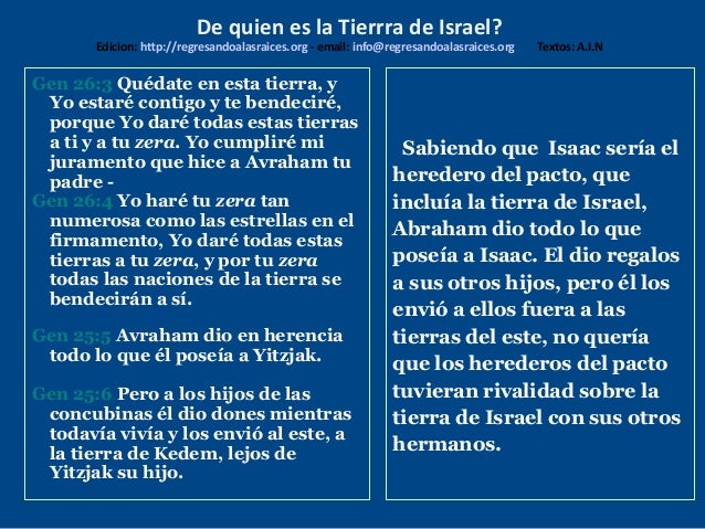 De Quien Es La Tierra De Israel