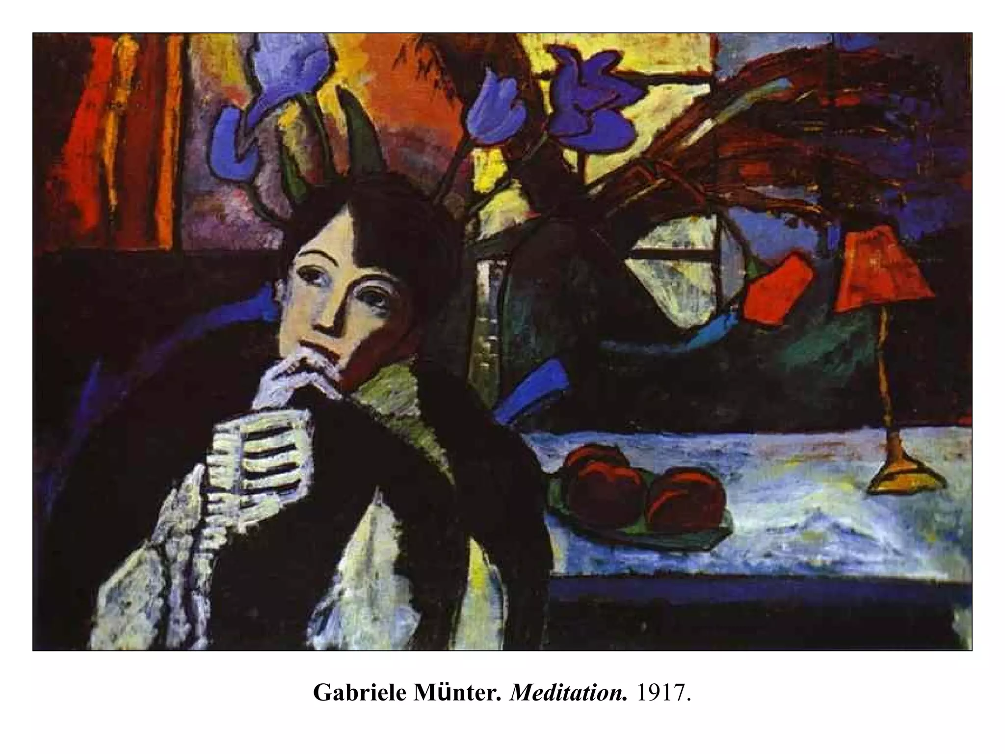 Gabriele M ü nter . Meditation.  1917. 