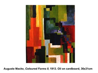 Auguste Macke,  Coloured Forms II , 1913. Oil on cardboard, 36x31cm 