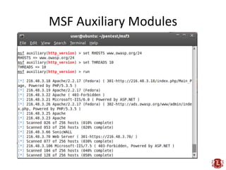 MSF Auxiliary Modules
 