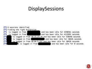 DisplaySessions
 