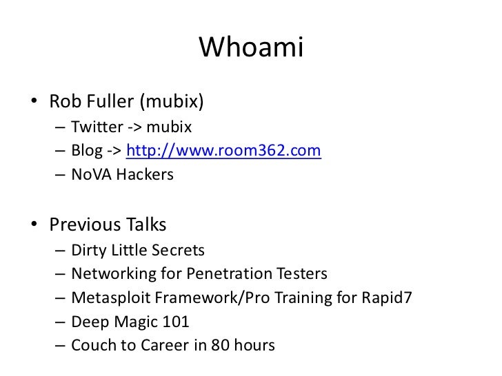 Dirty Little Secrets They Didn't Teach You In Pentest Class v2 Slide 2