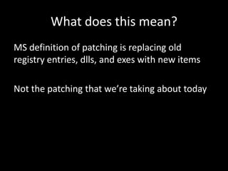 Patching Windows Executables with the Backdoor Factory | DerbyCon 2013