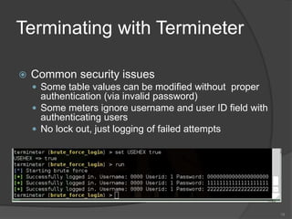Termineter Framework How I Learned To Stop Worrying And Love the Smart Meter | PPTX