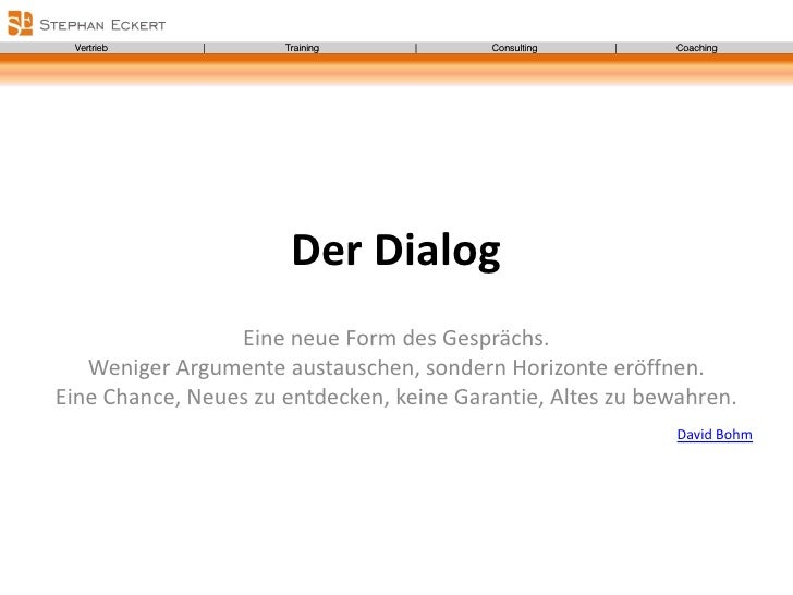 Der Dialog Der Dialog