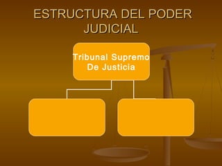 ESTRUCTURA DEL PODER
JUDICIAL
Tribunal Supremo
De Justicia

 
