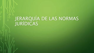 JERARQUÍA DE LAS NORMAS
JURÍDICAS
 