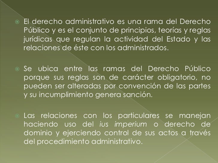 Ejemplos De Derecho Administrativo