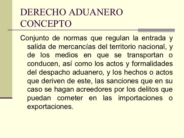 Derecho aduanero