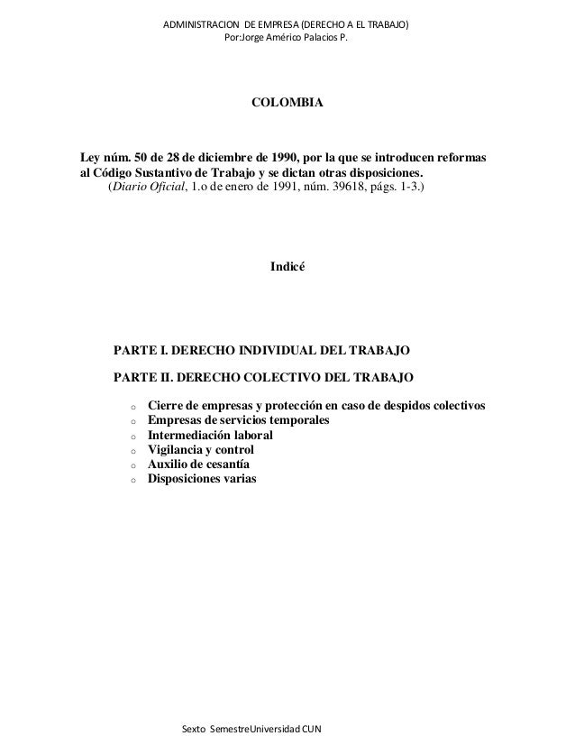 Derecho a el trabajo en colombia