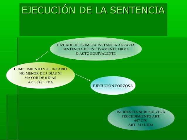 Jurisprudencias Agrarias En Ejecución De Sentencias
