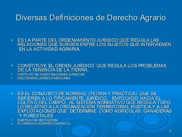 Derecho agrario UNAM