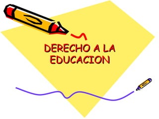 DERECHO A LA EDUCACION 