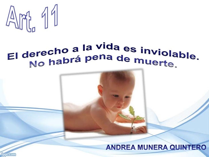 art 11 Derecho a la vida